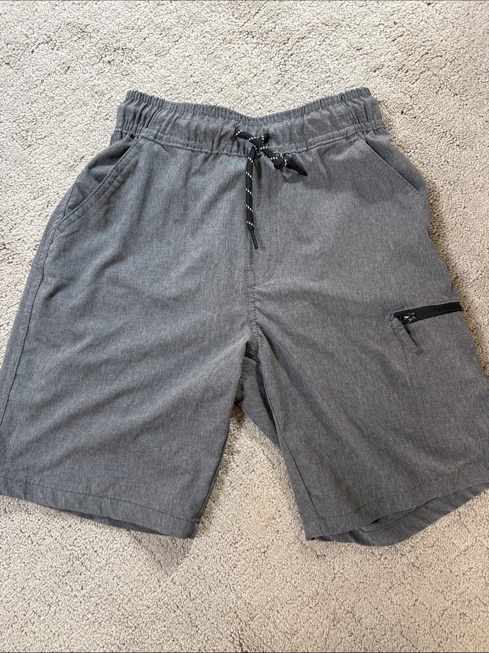 Tony Hawk Boys Gray Elastic Waist Drawstring Shorts